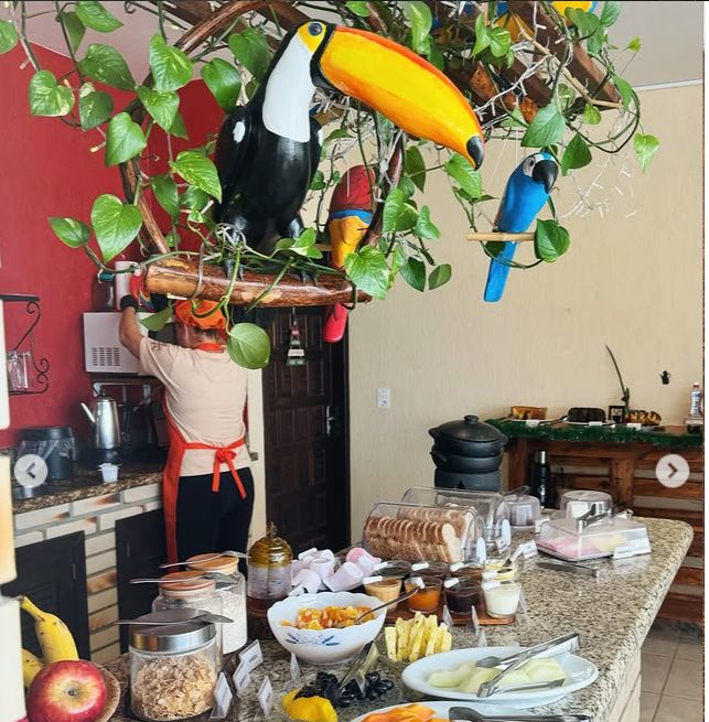 Café da manhã da Pousada Aratuca